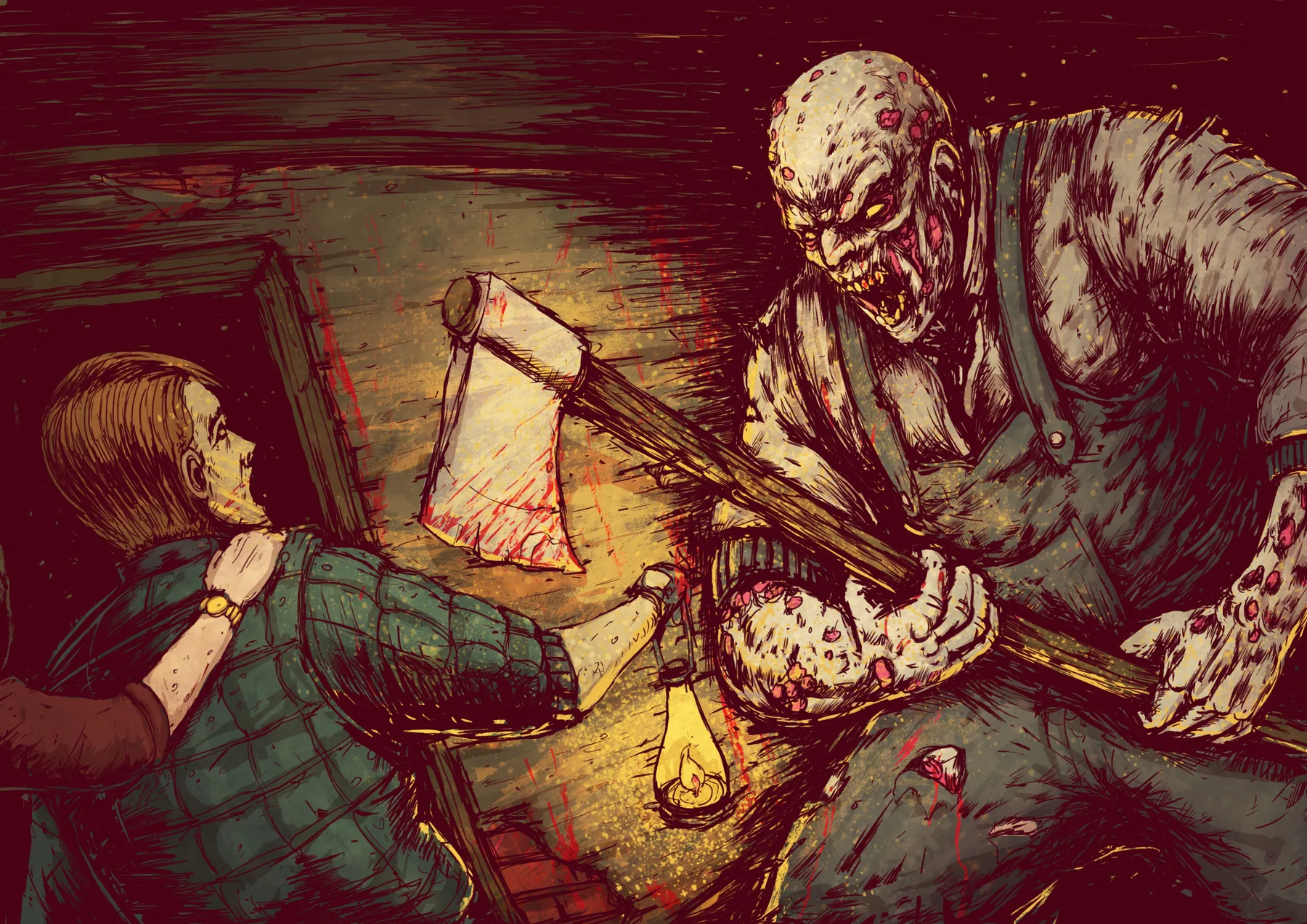 Illustration of the butcher